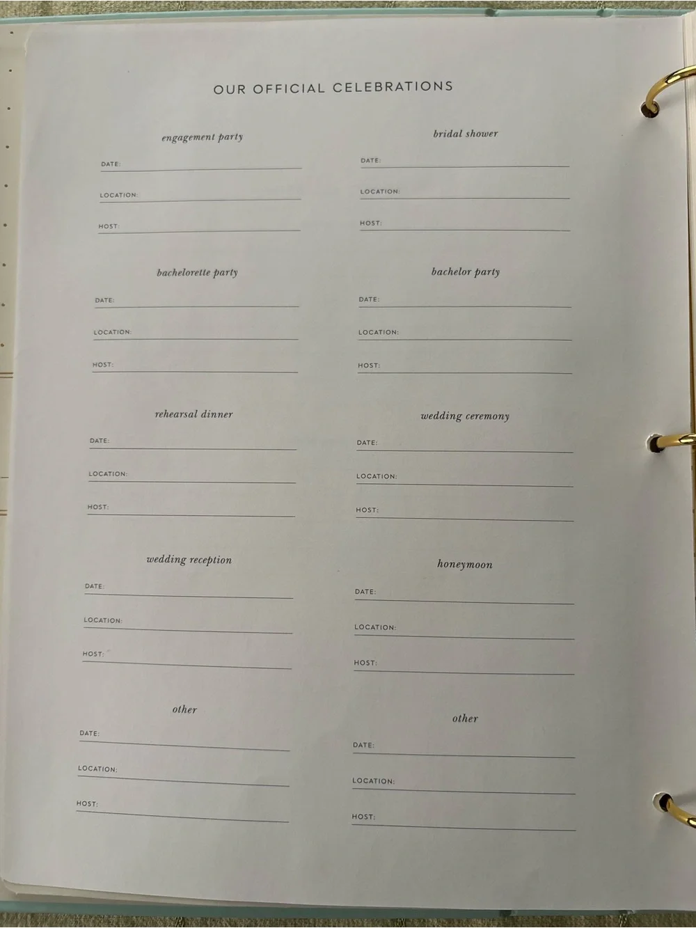 kate spade Love is in the Air Bridal Planner